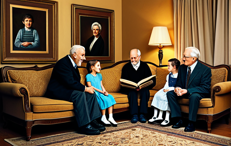문화 충격을 이해하는 부모와 자녀의 대화 - **

A multi-generational family is gathered in a warmly lit living room, the parents showing old pho...