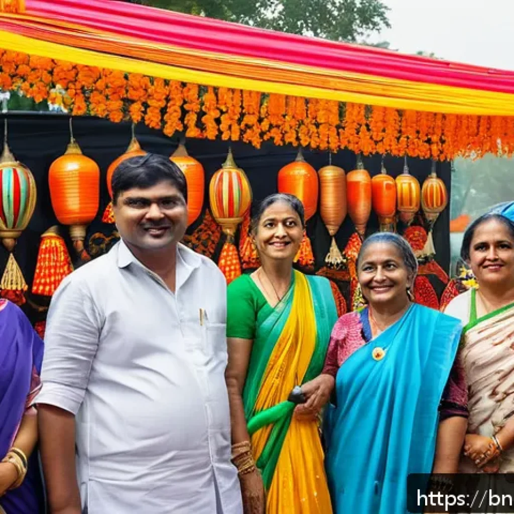 문화 충격을 해소하는 커뮤니티 행사 참여하기 - A vibrant community festival scene in Bangladesh showcasing diverse Bengali cultural traditions, wit...